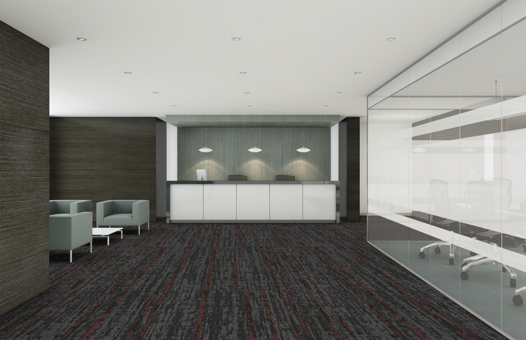 Shaw Convene Carpet Tile Dynamic System 12" x 48" Builder(48 sq ft/ctn)