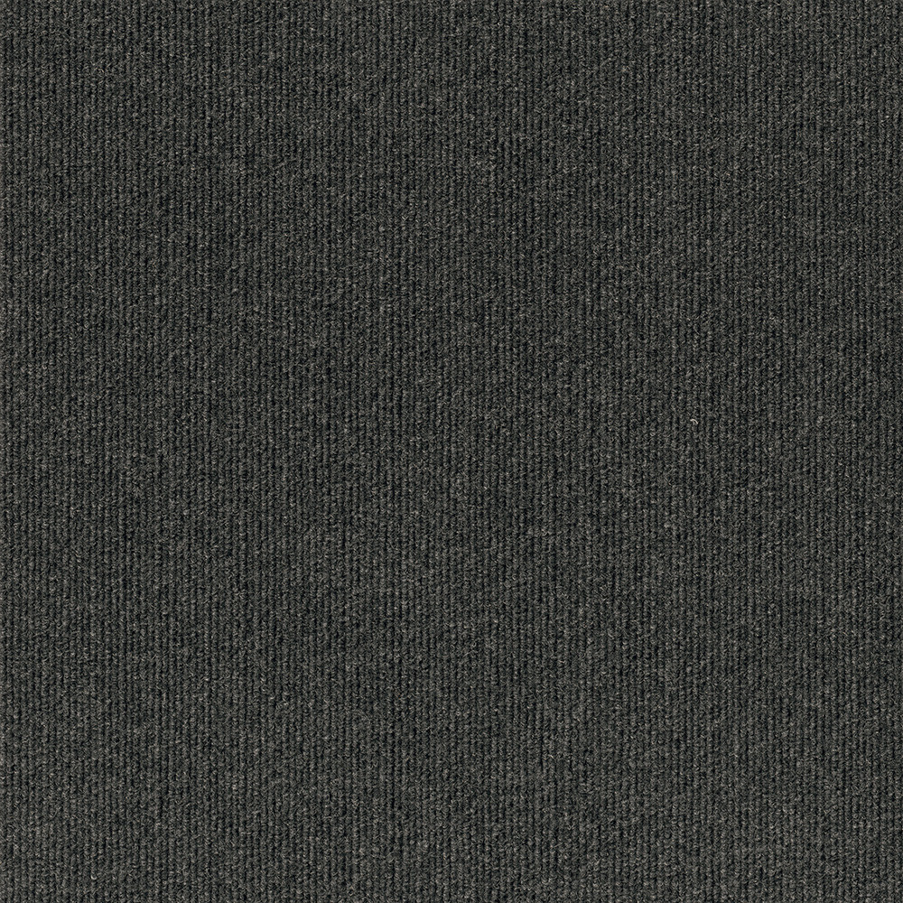 Infinity Roanoke Rib Peel & Stick Carpet Tile Black Ice 18" x 18" Premium(22.5 sq ft/ctn)