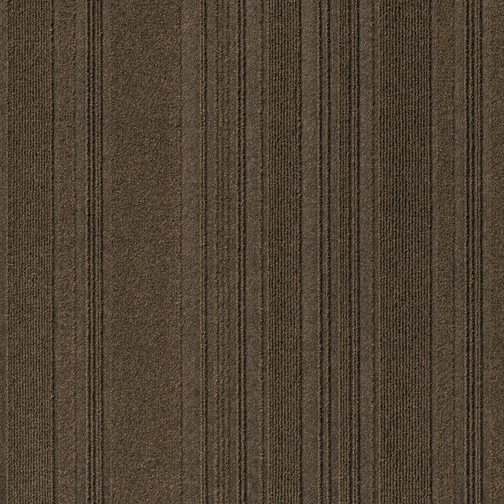 Infinity Couture Barcode Rib Peel & Stick Carpet Tile Mocha 24" x 24" Premium (60 sq ft/ctn)