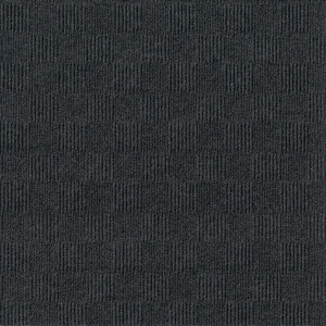 Infinity Crochet Accent Rib Peel & Stick Carpet Tile Black Ice 24" x 24" Premium (60 sq ft/ctn)