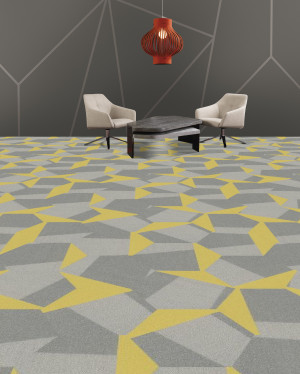Shaw Contact Hexagon Carpet Tile Sublime Scale Room Scene