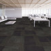Shaw Color Play Carpet Tile Black To Business 24" x 24" Premium - Office Scene