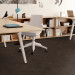 Shaw Sculpt Carpet Tile Brazen 24" x 24" Premium - Small Office Scene