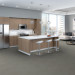 Philadelphia Commercial Color Accents Carpet Tile Cement 9" x 36" Premium - Room Scene