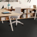 Shaw Gradient Carpet Tile Charcoal 24" x 24" Premium - Small Office Scene