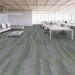 Shaw Tinge Carpet Tile Patina Steel 9" x 36" Premium - Office Scene