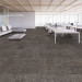 Shaw Arrange Carpet Tile Sterling Silver 24" x 24" Premium - Room Scene