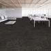 Shaw Array Carpet Tile Glossy Charcoal 24" x 24" Premium - Room Scene