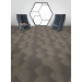 Shaw Linear Shift Hexagon Carpet Tile Kiln Mortar Room Scene