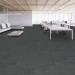Shaw Surround Carpet Tile Storm Cloud 9" x 36" Premium - Room Scene